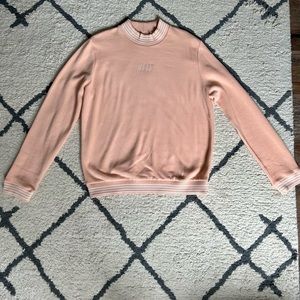 Obey Mock Neck Sweater Light Pink Size L